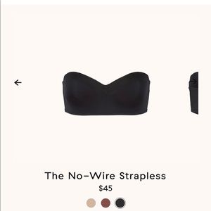 Black Lively strapless bra in 36B.